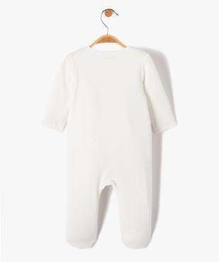 Pyjama bébé ouverture devant avec message brodé vue3 - GEMO 4G BEBE - GEMO