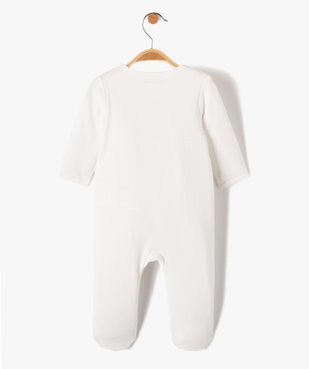 Pyjama bébé ouverture devant avec message brodé vue3 - GEMO 4G BEBE - GEMO