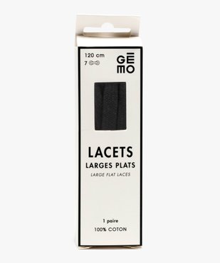 Lacets plats larges unis 120 cm vue1 - GEMO(ENTRETIEN) - GEMO