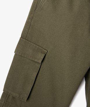 Bermuda cargo regular en coton avec taille ajustable garçon vue3 - GEMO (JUNIOR) - GEMO