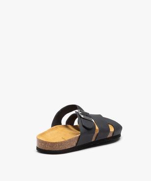 Mules homme à brides en cuir uni vue4 - GEMO 4G HOMME - GEMO