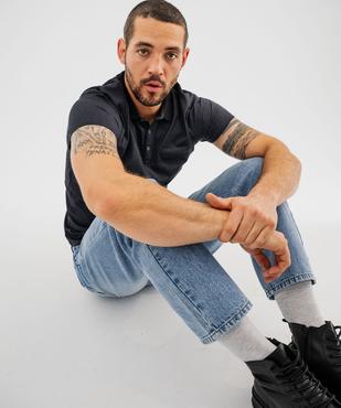 Polo manches courtes avec col contrastant homme vue2 - GEMO 4G HOMME - GEMO