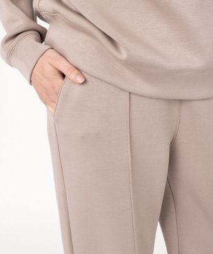 Pantalon large en maille à taille élastiquée femme vue2 - GEMO(FEMME PAP) - GEMO