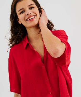 Chemise fluide courte à manches courtes femme vue2 - GEMO 4G FEMME - GEMO