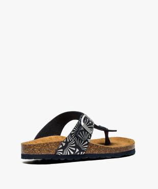 Sandales femme à bride entre-doigts en T et motifs pailletés vue4 - GEMO (CASUAL) - GEMO