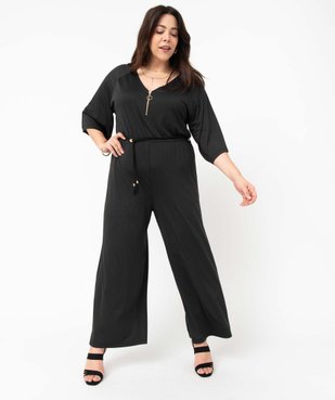 Combinaison pantalon femme grande taille en maille extensible vue1 - GEMO (G TAILLE) - GEMO