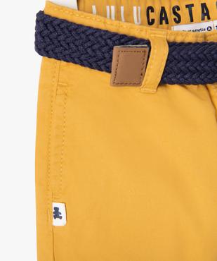 Short en twill avec ceinture tressée bébé garçon - LuluCastagnette vue3 - LULUCASTAGNETTE - GEMO