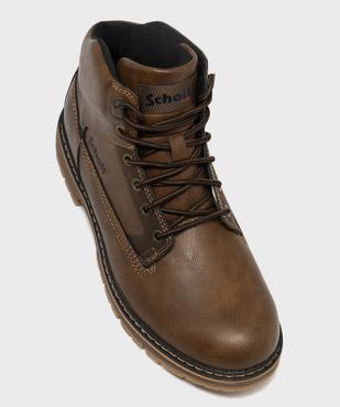 Boots tige mid à semelle crantée homme - Schott vue5 - SCHOTT - GEMO