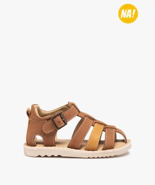 Sandales bébé garçon à brides multiples en cuir – NA! vue1 - NA! - GEMO