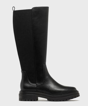 Bottes avec tige bi-matière à semelle crantée femme vue7 - 5 MILES - GEMO