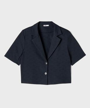 Blazer à manches courtes et coupe courte femme vue1 - GEMO(FEMME PAP) - GEMO