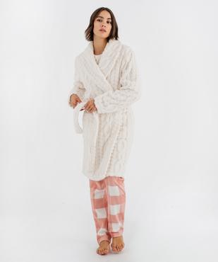 Robe de chambre en maille douillette femme vue1 - GEMO(HOMWR FEM) - GEMO