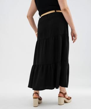 Jupe longue ample et fluide à volants et ceinture femme grande taille vue3 - GEMO (G TAILLE) - GEMO
