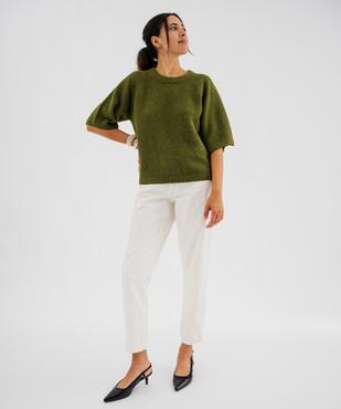 Pull manches courtes ample et douillet femme vue4 - GEMO(FEMME PAP) - GEMO