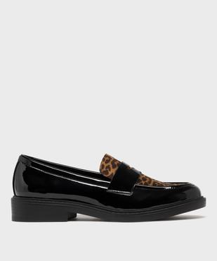 Mocassins vernis avec dessus à motif léopard femme - Follow Me vue1 - FOLLOW ME - GEMO