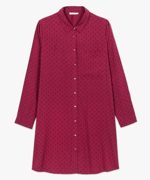 Robe-chemise imprimée fluide coupe trapèze pour femme vue4 - FOLLOW ME - GEMO