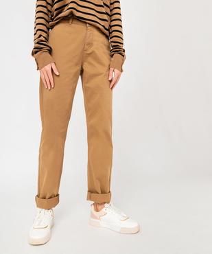 Pantalon chino coupe regular femme vue1 - GEMO(FEMME PAP) - GEMO