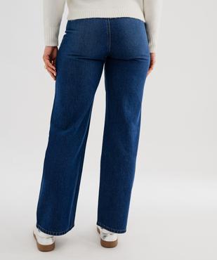 Jean straight taille haute sans poches en denim léger femme vue3 - GEMO 4G FEMME - GEMO