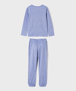 Pyjama en coton avec motifs coeurs fille vue3 - GEMO 4G FILLE - GEMO