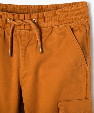 Pantalon en toile coupe jogger slim garçon vue3 - GEMO 4G GARCON - GEMO
