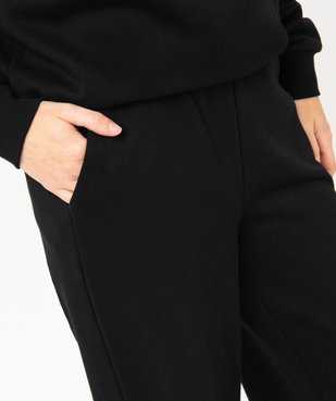 Pantalon en molleton coupe large et taille élastiquée femme vue2 - GEMO(FEMME PAP) - GEMO