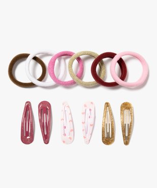 Accessoires cheveux assortis fille (lot de 12) vue1 - GEMO (ACCESS) - GEMO