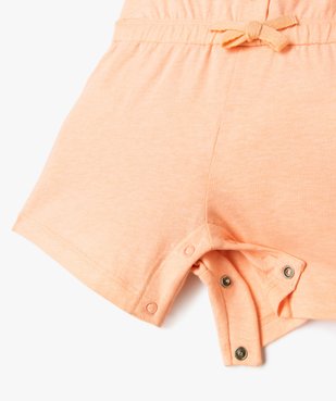 Combishort sans manches en jersey de coton imprimé bébé fille vue3 - GEMO 4G BEBE - GEMO