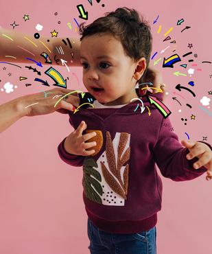 Sweat à capuche à doublure chaude bébé garçon vue1 - GEMO(BEBE DEBT) - GEMO
