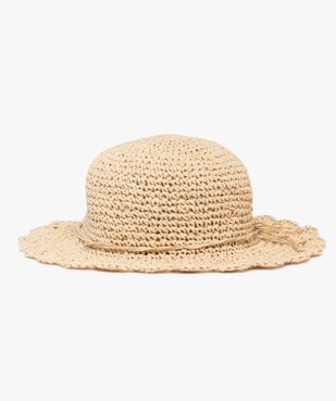 Chapeau en paille de papier fille vue2 - GEMO (ENFANT) - GEMO