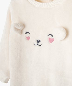 Sweat en maille peluche avec motif brodé bébé fille vue4 - GEMO(BEBE DEBT) - GEMO