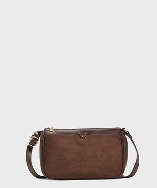 Sac porté croisé bi-matière femme vue1 - GEMO (ACCESS) - GEMO