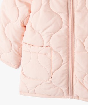 Blouson bébé fille matelassé à capuche vue3 - GEMO 4G BEBE - GEMO
