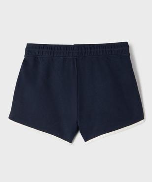 Short en maille bouclette avec liserés contrastants fille vue3 - GEMO 4G FILLE - GEMO