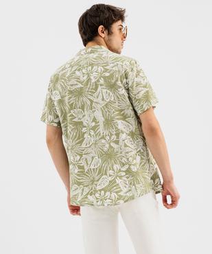 Chemise manches courtes et col cubain en viscose imprimée homme vue3 - GEMO 4G HOMME - GEMO