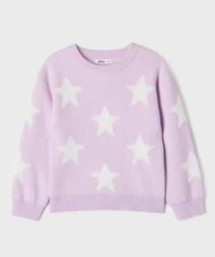 Pull douillet à motifs all over fille vue1 - GEMO (ENFANT) - GEMO