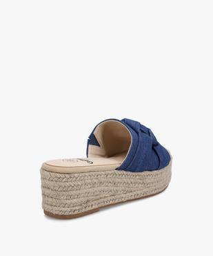 Mules femme à semelle plateforme dessus toile vue4 - GEMO(URBAIN) - GEMO