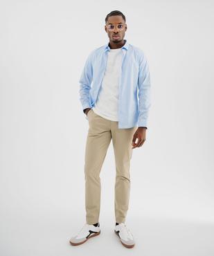Pantalon chino slim en coton stretch homme vue4 - GEMO (HOMME) - GEMO