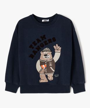 Sweat en molleton doux imprimé garçon vue2 - GEMO (ENFANT) - GEMO