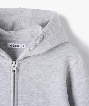 Sweat zippé avec capuche garçon vue2 - GEMO (ENFANT) - GEMO