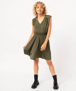 Robe en maille sans manches avec épaulettes femme vue1 - GEMO(FEMME PAP) - GEMO