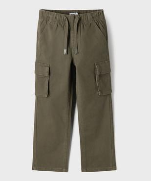 Pantalon cargo avec taille élastique garçon vue2 - GEMO (ENFANT) - GEMO
