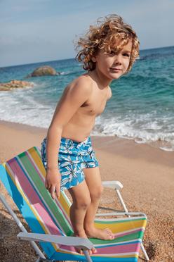 Short de bain garçon avec motifs palmiers vue3 - GEMO (ENFANT) - GEMO