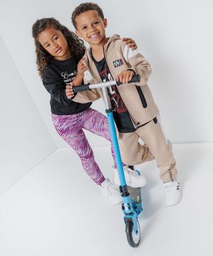 Sweat zippé à capuche en maille stretch garçon vue6 - GEMO (ENFANT) - GEMO