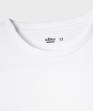 Tee-shirt à manches courtes uni garçon vue5 - GEMO (JUNIOR) - GEMO