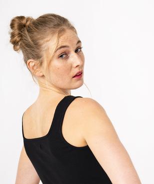 Robe courte à bretelles moulantes en maille côtelée femme vue3 - GEMO 4G FEMME - GEMO