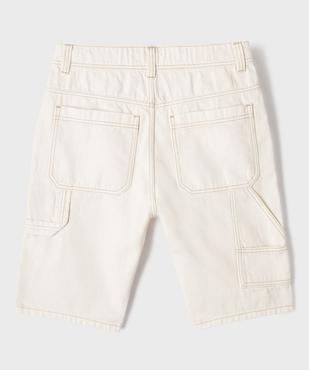 Bermuda en jean regular au coloris unique garçon vue3 - GEMO (JUNIOR) - GEMO