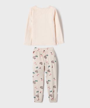 Pyjama maille peluche fille vue4 - GEMO (ENFANT) - GEMO