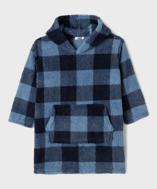 Robe de chambre à carreaux coupe sweat à capuche garçon vue1 - GEMO (ENFANT) - GEMO