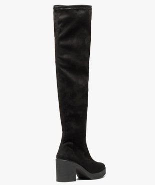 Bottes femme cuissardes à talon et semelle plateforme  vue4 - GEMO(URBAIN) - GEMO