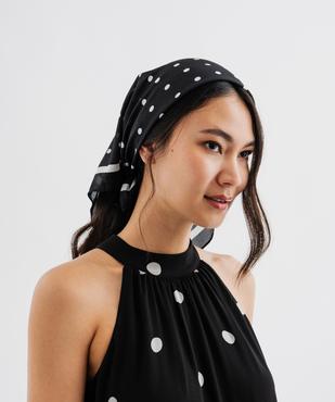 Robe longue sans manches asymétrique à pois femme vue3 - GEMO(FEMME PAP) - GEMO